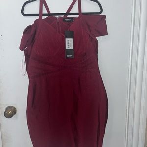 Plus size midi bandage dress.